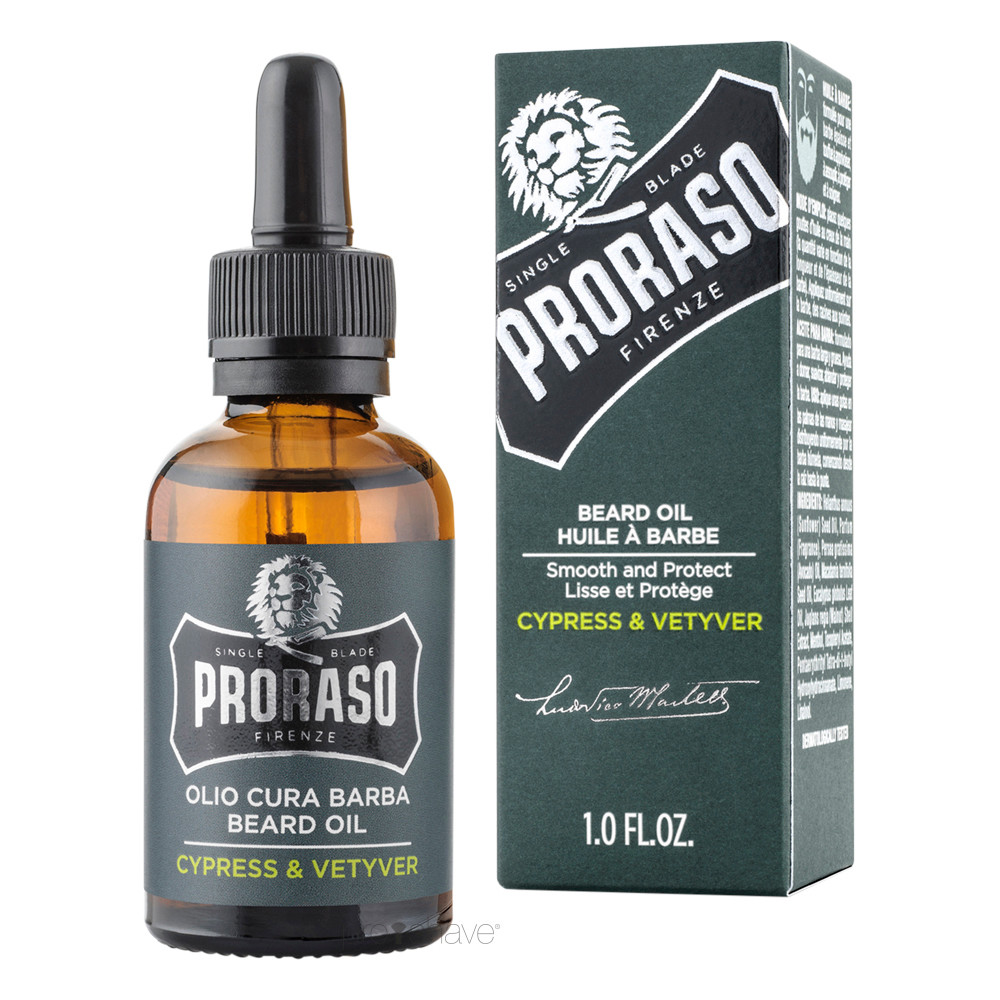 Billede af Proraso Skægolie, Cypress & Vetiver, 30 ml.